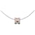 Silver Hermès Palladium Plated Enamel Cage dH Cube Necklace Silvery  - view 2