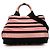 Borsa Satchel Prada Large Canvas Canapa Righe Striped Rosa