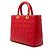 Borsa Lady Dior Large in pelle d'agnello Cannage rossa Dior Rosso - vista 2