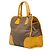 Borsa satchel Prada in tela Canapa con logo e rifiniture in pelle Saffiano marrone - vista 2