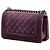 Borsa a tracolla Chanel Boy Flap Small in velluto matelassé viola Porpora - vista 2