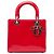 Borsa Lady Dior Medium in vernice rossa Dior Rosso