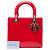 Borsa Lady Dior Medium in vernice rossa Dior Rosso - vista 7