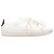 Saint Laurent Leder Low-Top Sneaker White & Multicolor Größe 37 Weiß