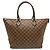 Borsa Tote Louis Vuitton Damier Ebene Saleya MM Marrone