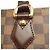 Borsa Tote Louis Vuitton Damier Ebene Saleya MM Marrone - vista 16