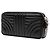 Borsa a tracolla Prada Mini Soft Calf Impunture Diagramme con doppia zip nera Nero - vista 2