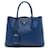 Borsa doppia Prada Medium Saffiano Cuir blu