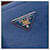 Borsa doppia Prada Medium Saffiano Cuir blu - vista 5