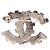 Spilla Baguette Chanel CC in Ottone Argento e Strass - vista 2