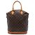 Borsa a mano verticale Lockit Monogram Louis Vuitton marrone