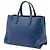 Borsa Tote Satchel Prada Saffiano Soft blu a tre tasche - vista 2