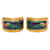 Gold Hermès Gold Plated Enamel Cloisonne Clip On Earrings Golden  - view 1