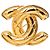 Spilla matelassé Chanel CC placcata oro D'oro