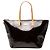Borsa Tote Louis Vuitton Monogram Vernis Bellevue GM Purple Marrone