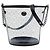 Borsa a secchiello Chanel Coco Camellia Medium in PVC nero e vitello stropicciato
