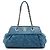 Borsa Bowling Chic Quilt in vitello iridescente matelassé blu Chanel