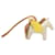White Hermès Milo Lambskin and Swift Grigri Rodeo Pegase Bag Charm PM Key Chain  - view 1