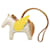 White Hermès Milo Lambskin and Swift Grigri Rodeo Pegase Bag Charm PM Key Chain  - view 2