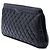 Chanel CC Frame Clutch aus gestepptem Lammleder in Schwarz - Ansicht 2