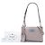 Borsa Satchel Prada Glace Calf Etiquette Grigia Grigio - vista 7