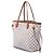 Borsa Tote Louis Vuitton Neverfull MM Damier Azur Bianca Bianco - vista 2