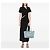 Borsa Tote Fendi Zucca in nylon blu Zip Code - vista 5