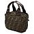 Borsa a mano mini Fendi Zucca in tela marrone - vista 2