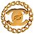 Spilla rotonda Chanel CC placcata oro con chiusura turn-lock D'oro - vista 2