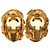 Orecchini a clip ovali placcati oro Chanel CC Gold D'oro - vista 2