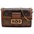 Bolso bandolera Louis Vuitton Monogram Reverse Dauphine Wallet on Chain Marrón Castaño