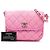 Borsa a tracolla Chanel Small CC Quilted Denim Messenger Flap Rosa - vista 8