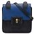 Borsa a tracolla con patta Prada Bicolor Saffiano Cuir Nera Nero