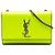 Borsa a tracolla Small Patent Grain de Poudre Monogram Kate Yellow Saint Laurent Giallo