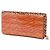 Red Chanel CC Patent Striped Chain Around Clutch - view 2