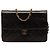 Borsa a tracolla Chanel Medium CC Quilted Lambskin Single Flap Nera Nero