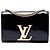 Borsa a tracolla Louis Vuitton Vernis Louise Sliding Chain MM Nera Nero