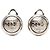Orecchini a clip rotondi in ottone Chanel CC argentati Argento