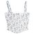 Autre Marque Brock Collection Floral Jacquard Bustier Top & Rock Set Weiß & Blau Größe US 2