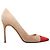 Décolleté in camoscio con punta a spillo e cap-toe Manolo Blahnik Beige & Red Taglia 40