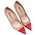 Décolleté in camoscio con punta a spillo e cap-toe Manolo Blahnik Beige & Red Taglia 40 - vista 2