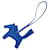 Porte-clés Hermès Grigri Rodeo PM en cuir d'agneau Milo bleu  - vue 1