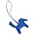 Porte-clés Hermès Grigri Rodeo PM en cuir d'agneau Milo bleu  - vue 2