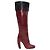 Botas de tacón alto Miu Miu Burdeos y Negro Talla 36 Roja