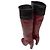 Botas de tacón alto Miu Miu Burdeos y Negro Talla 36 Roja - vista 3