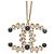 Collana con pendente Chanel CC placcata oro e cabochon strass D'oro - vista 2