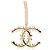 Collana con pendente Chanel CC placcata oro e cabochon strass D'oro - vista 3
