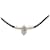 Collier Choker Hermès Vive L Idee avec Cadenas Cœur Plaqué Palladium Noir  - vue 2