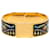 Black Hermès Wide Printed Enamel Loquet Bracelet PM  - view 1