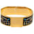 Black Hermès Wide Printed Enamel Loquet Bracelet PM  - view 4